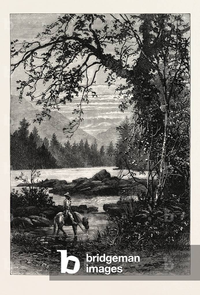 View in North Carolina,USA, 1870s Engraving