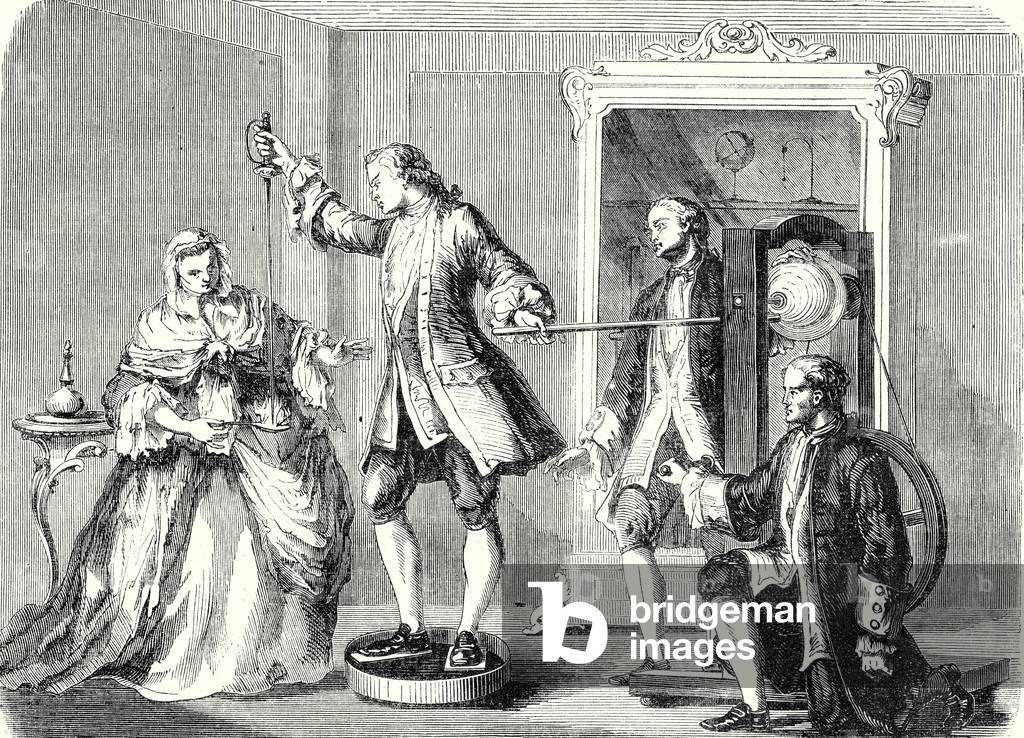 Inflammation of the Spirit of Wine by an Electric Spark