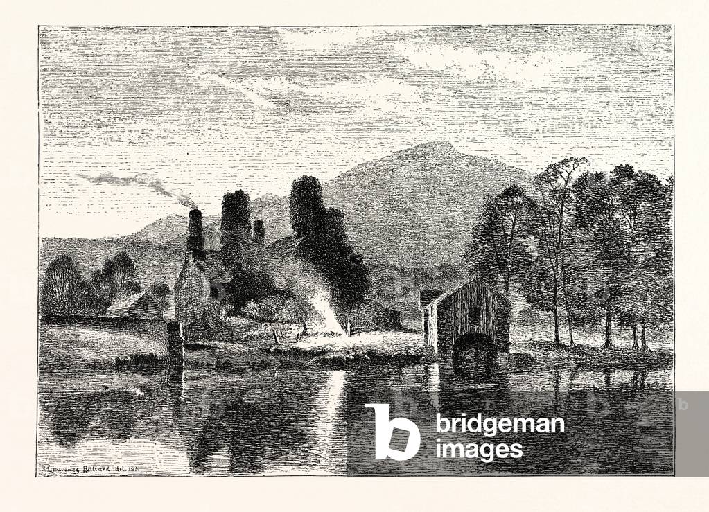 Coniston Old Hall, England. After a Drawing by L.J. Hilliard, UK