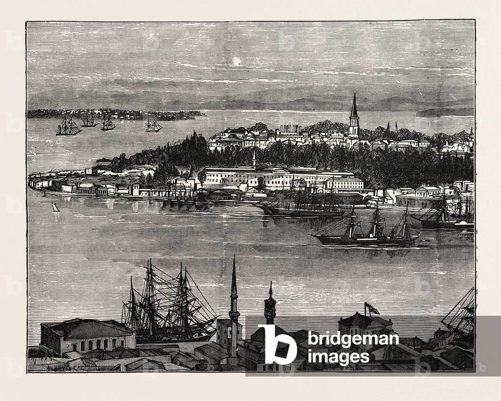 View of Seraglio Point, Constantinople, Istanbul, Turkey