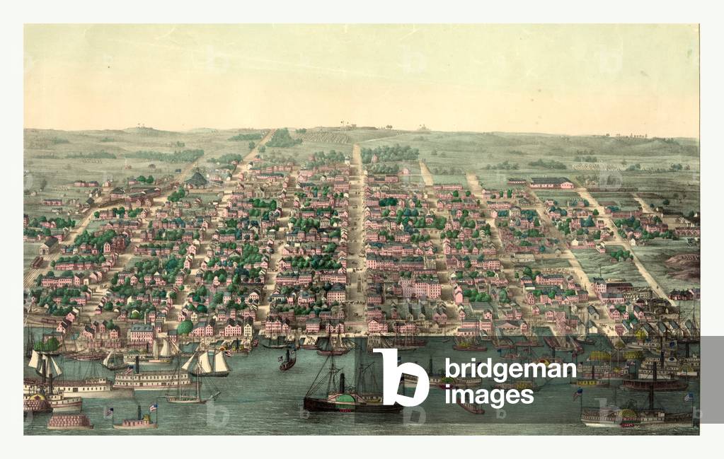 Birds Eye View of Alexandria, VA., US, USA, America