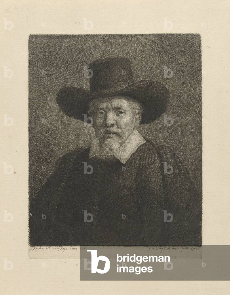 Portrait of Arnout Tholinx, print maker: Johannes Pieter de Frey, Rembrandt Harmensz. van Rijn, 1797 ©LisztCollection/Leemage