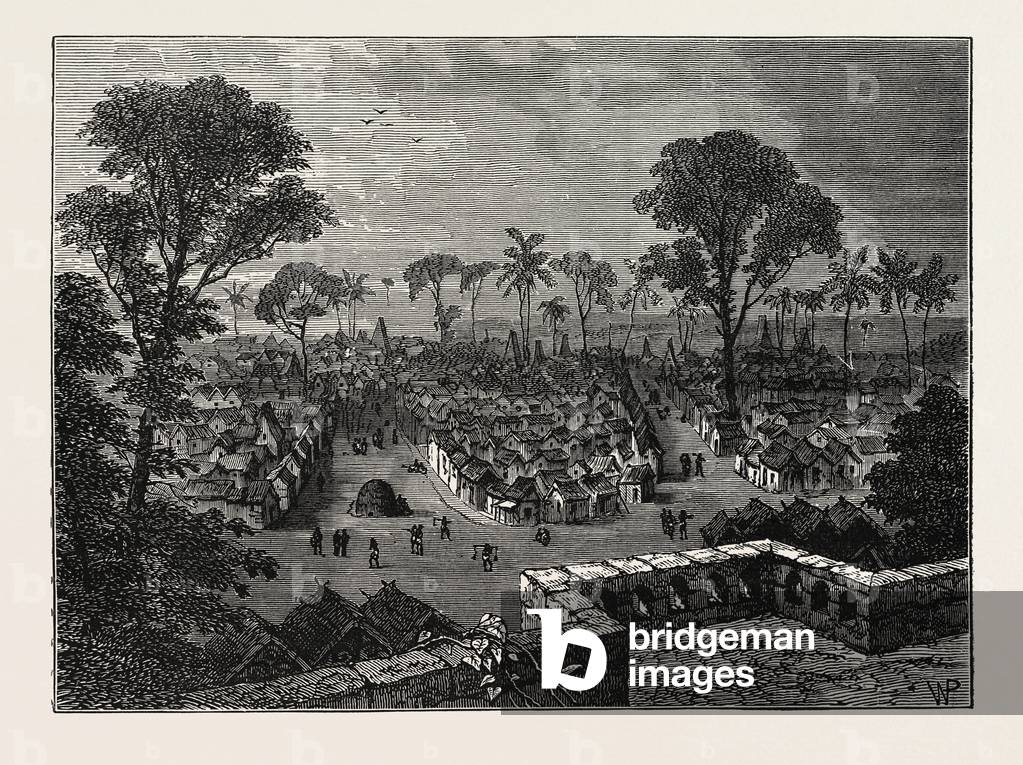View of Coomassie, The Capital of Ashanti. Ashanti Empire, A Pre-Colonial West African State in What is Now Ghana