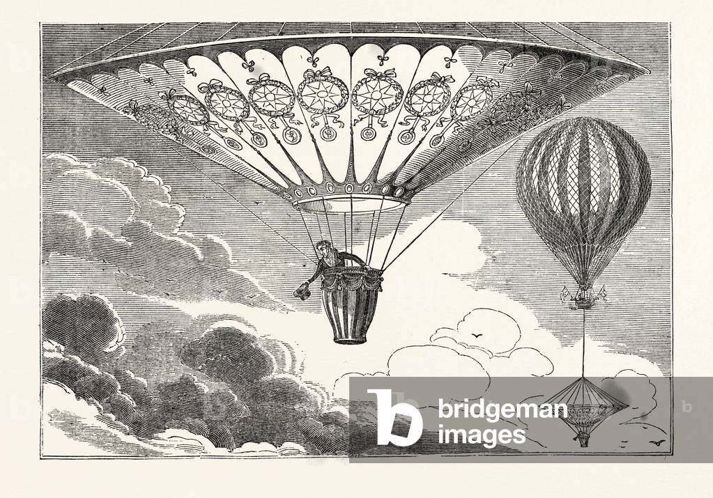 Ascent of the Vauxhall Balloon And Mr. Cocking's Parachute