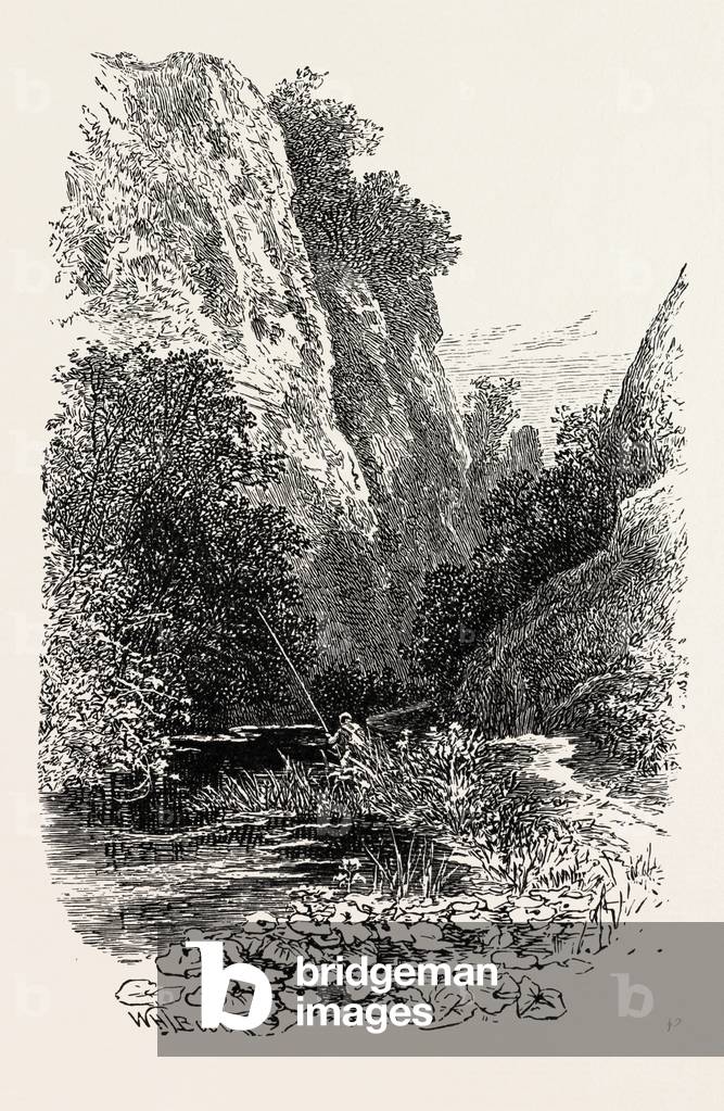The Straits, Dovedale,  a Popular Dale in the Peak District of England. UK
