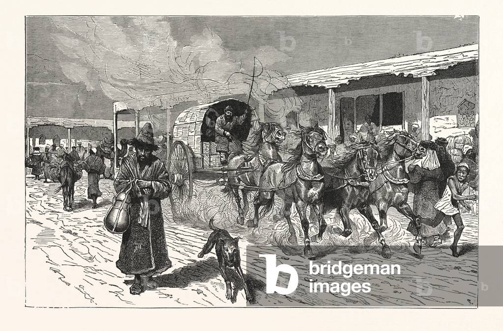 A Street in Yarkand, Eastern Turkestan