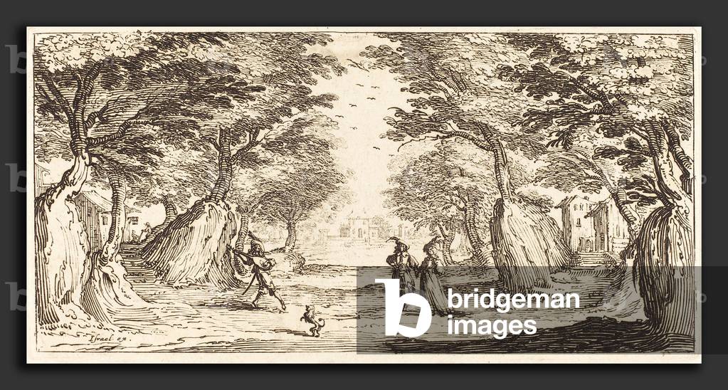 Paysage - after Jacques Callot, Landscape, in or after 1635, etching