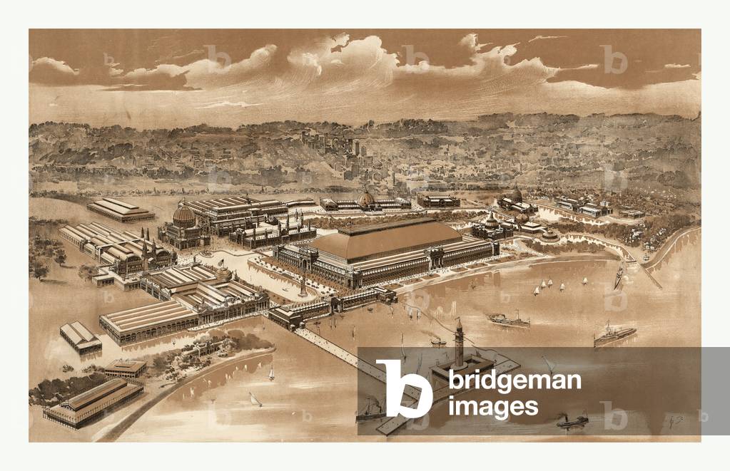 Bird's Eye View of the World's Columbian Exposition, Chicago 1893, US, USA, America