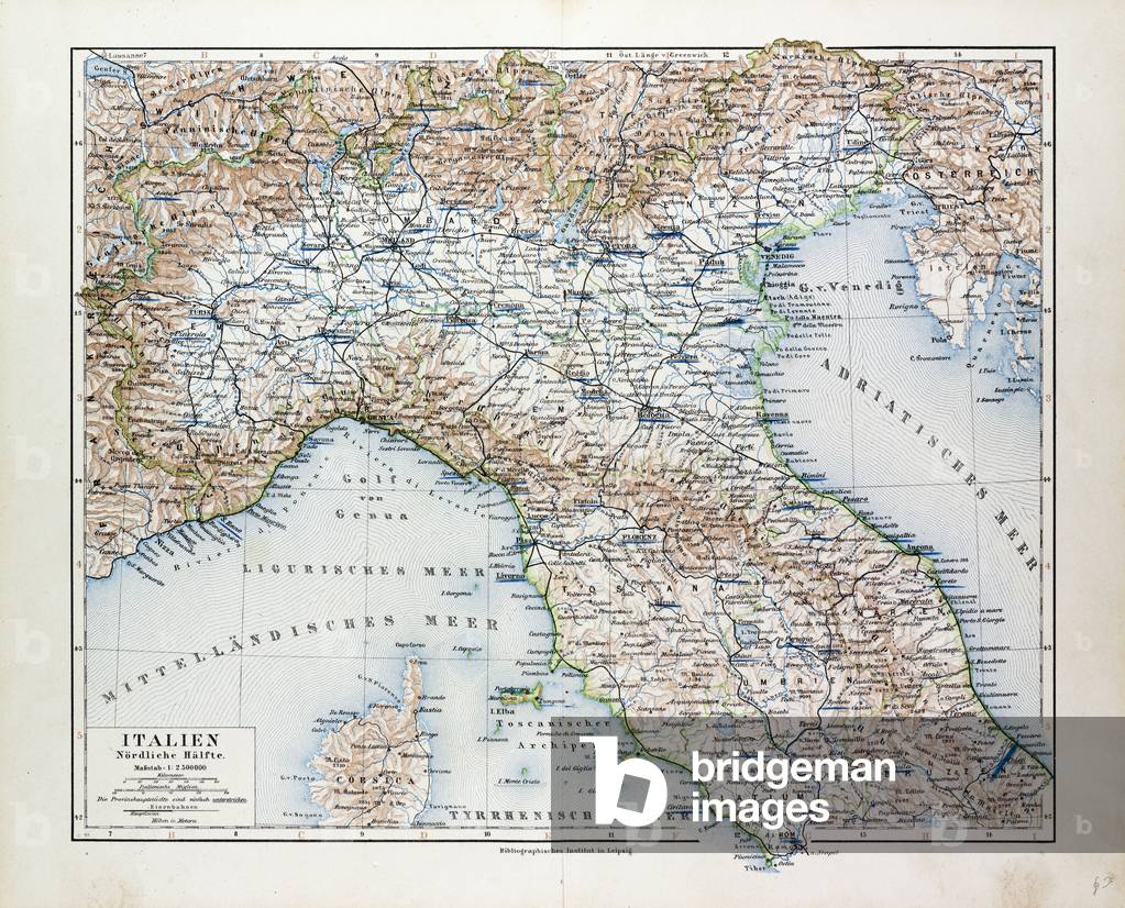Map of North Italy 1899