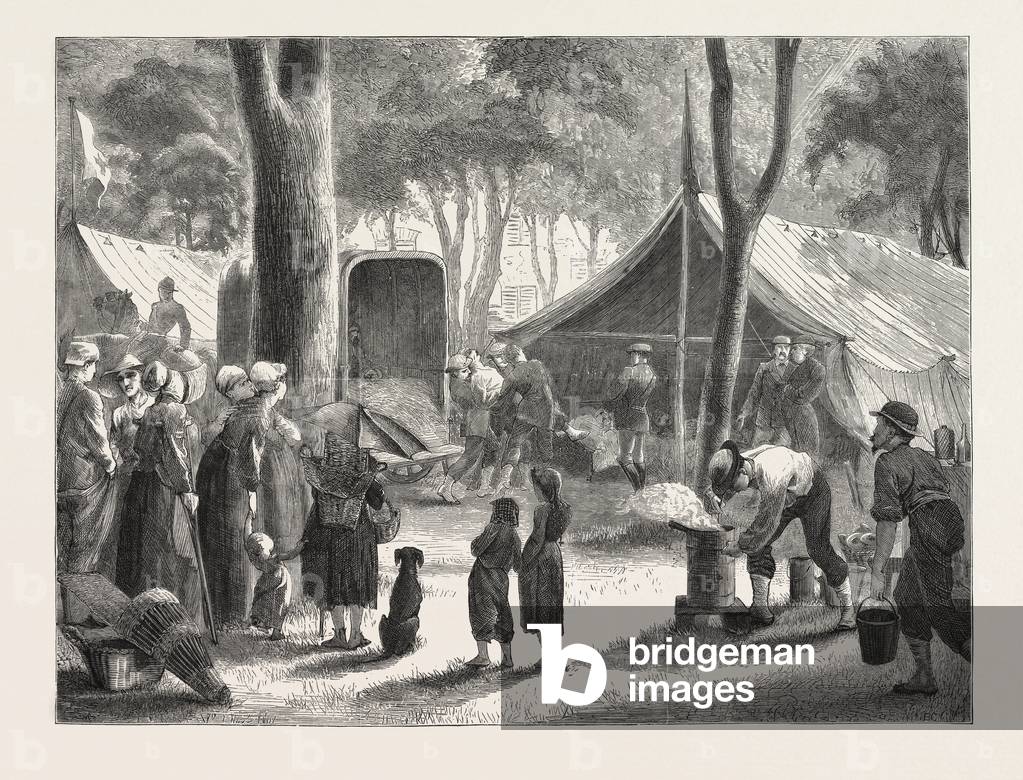 Franco-Prussian War: Arrival of Wounded Soldiers at Nancy, France, 1870