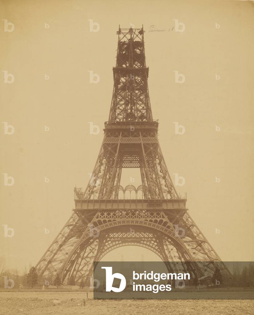 Exposition universelle de 1889 / Etat d'avancement; Louis-Emile Durandelle, French, 1839 - 1917; Paris, France, Europe; November 23, 1888; Albumen silver print; Image: 43.2 x 34.6 cm (17 x 13 5/8 in.), Mount: 65 x 50 cm (25 9/16 x 19 11/16 in.), Mat: 71.1 x 55.9 cm (28 x 22 in.) -