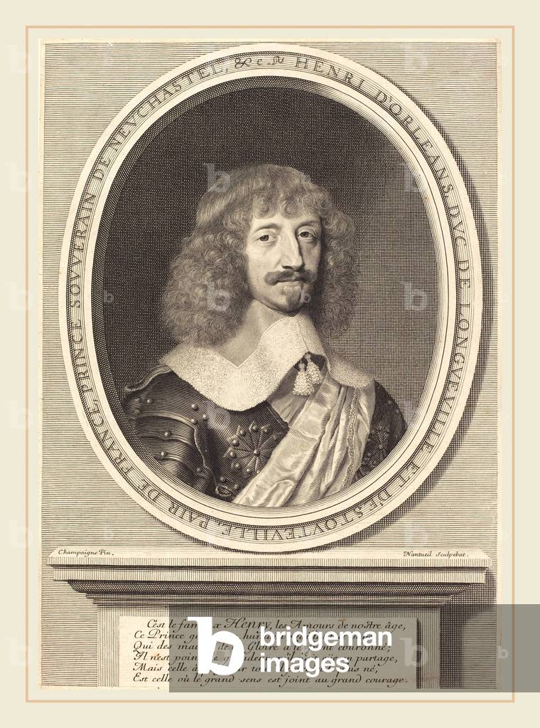 Robert Nanteuil after Philippe de Champaigne, French (1623-1678), Henri II d'Orleans, Duc de Longueville, 1655, engraving ©LisztCollection/Leemage