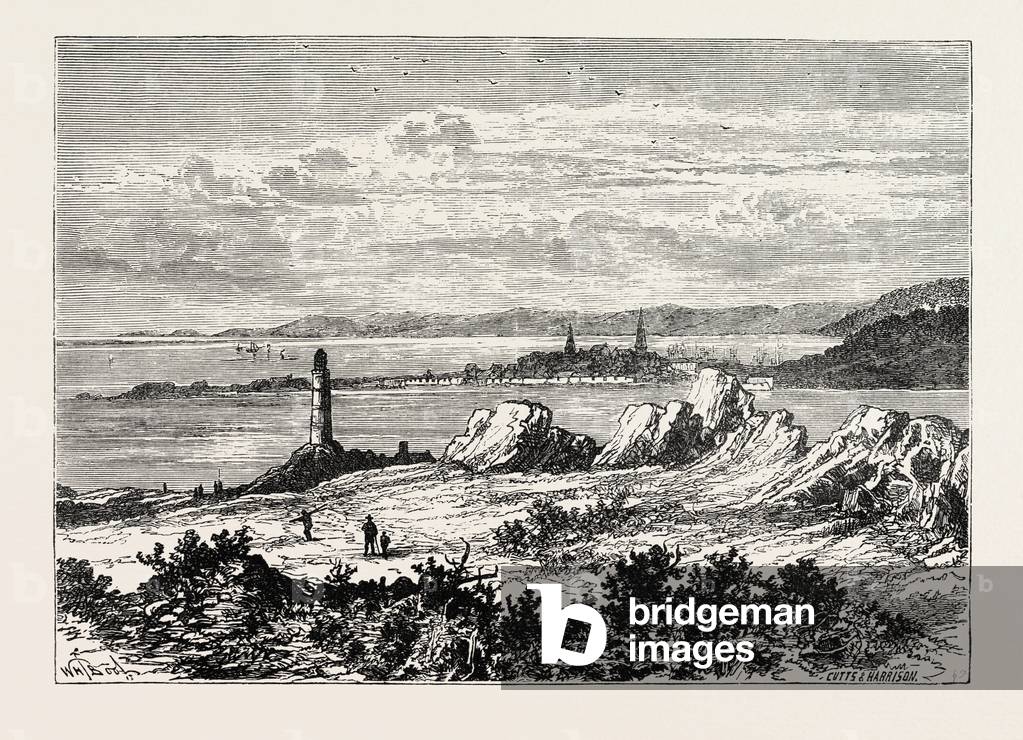Louisburg, Cape Breton, Canada, 1870s Engraving