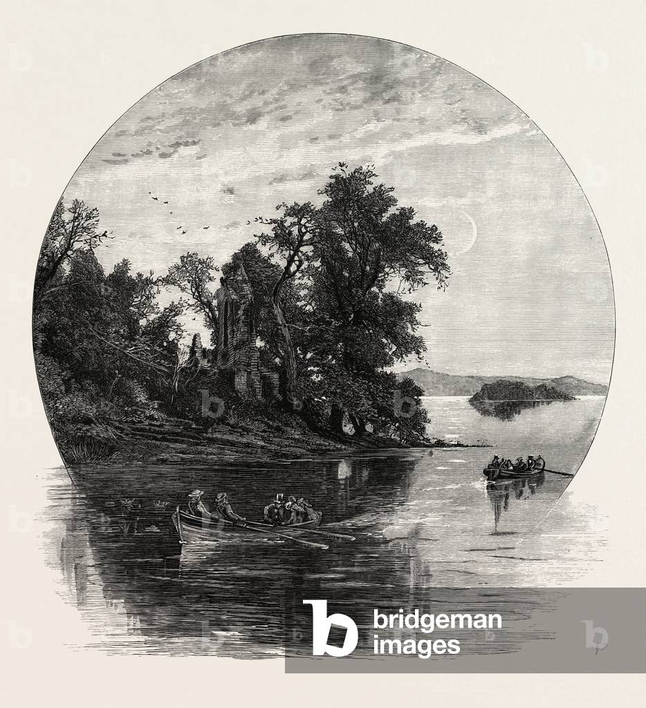 Innisfallen, Killarney, Ireland, 19th Century Engraving