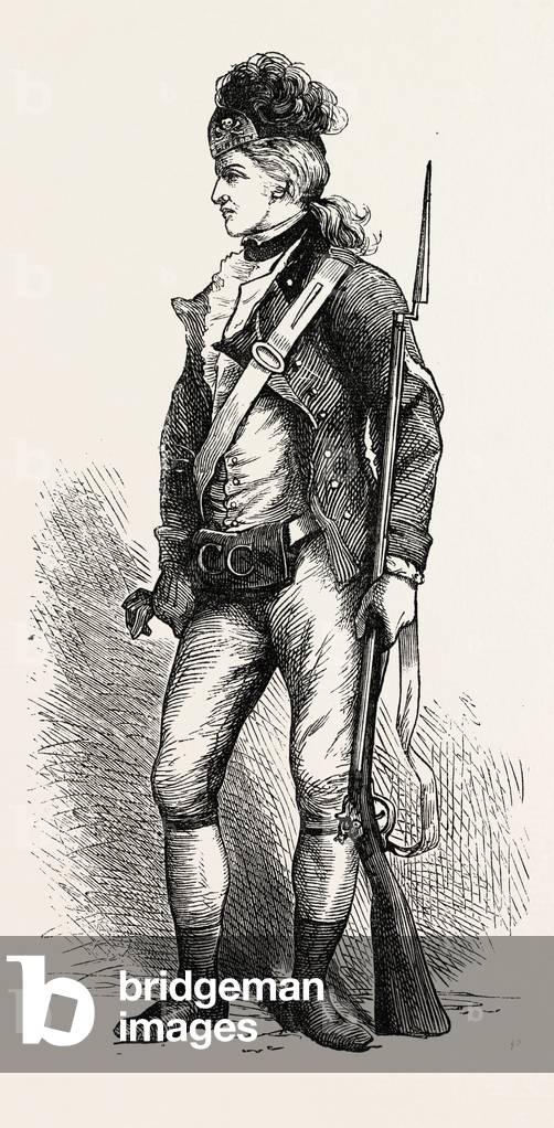An American Rifleman,USA, 1870s Engraving