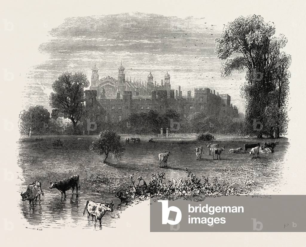 Eton College, from the River, UK