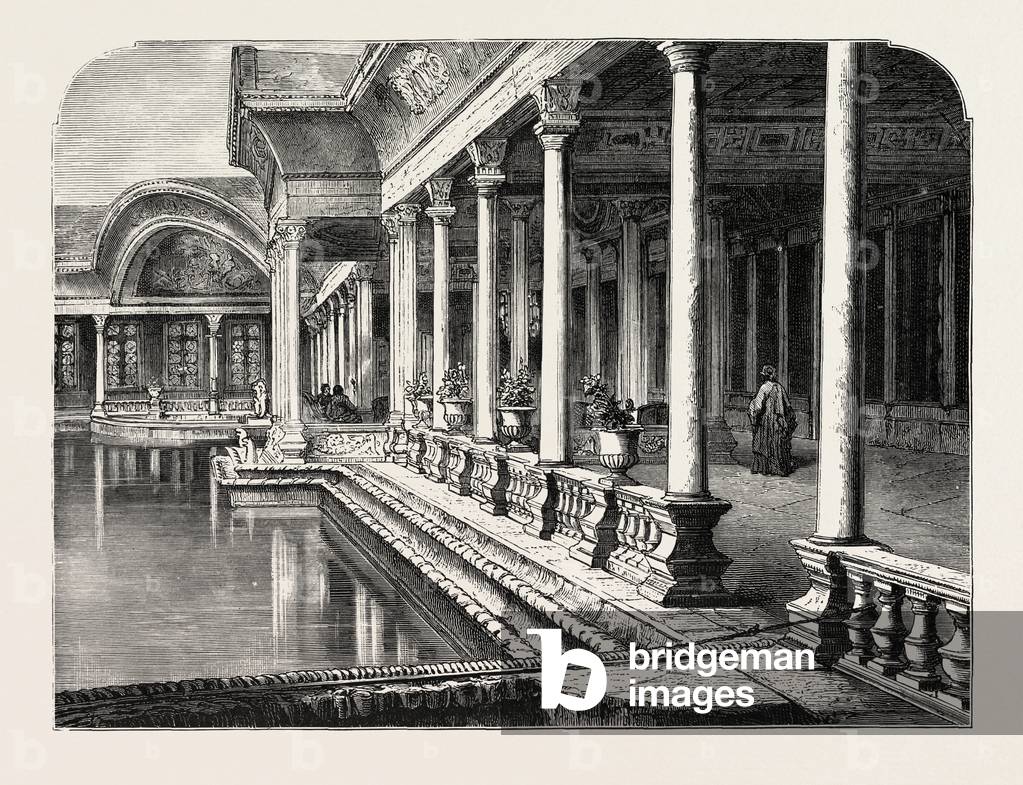 Pavilion in the Garden of the Palace at Shoobra. Egypt, Engraving 1879