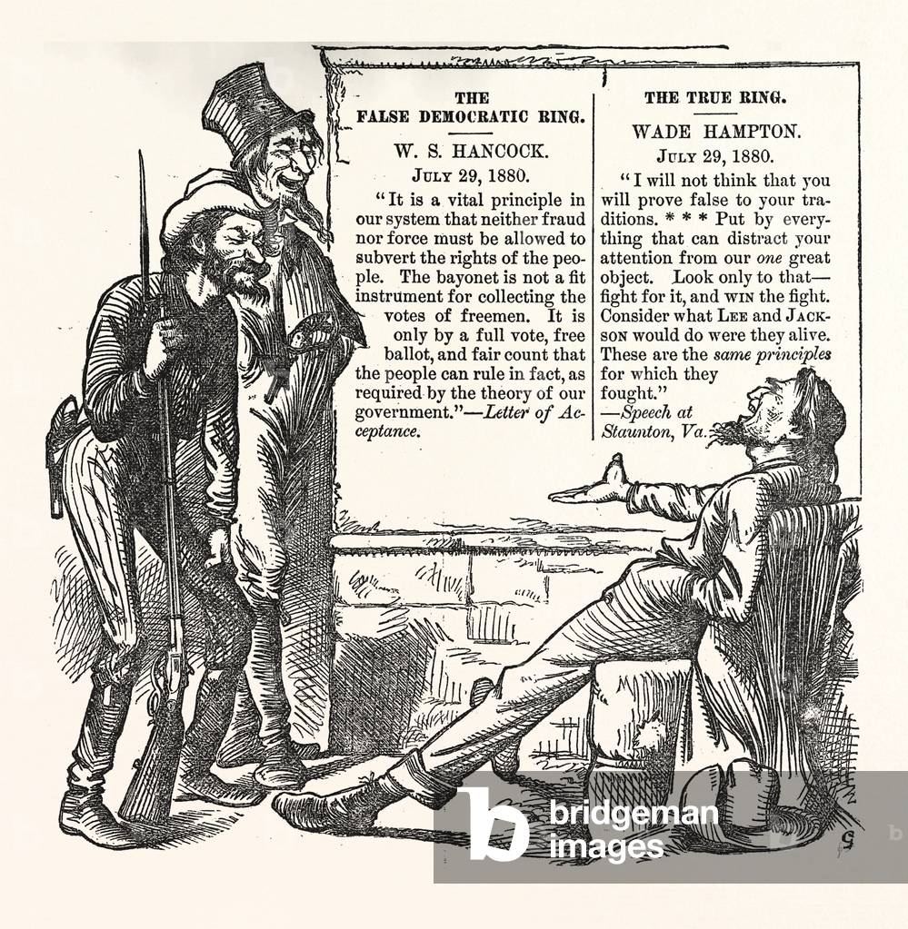 Why Laugh.  Engraving 1880, US, USA, America, Politics, Political, Politic, Campaign, Patriotic