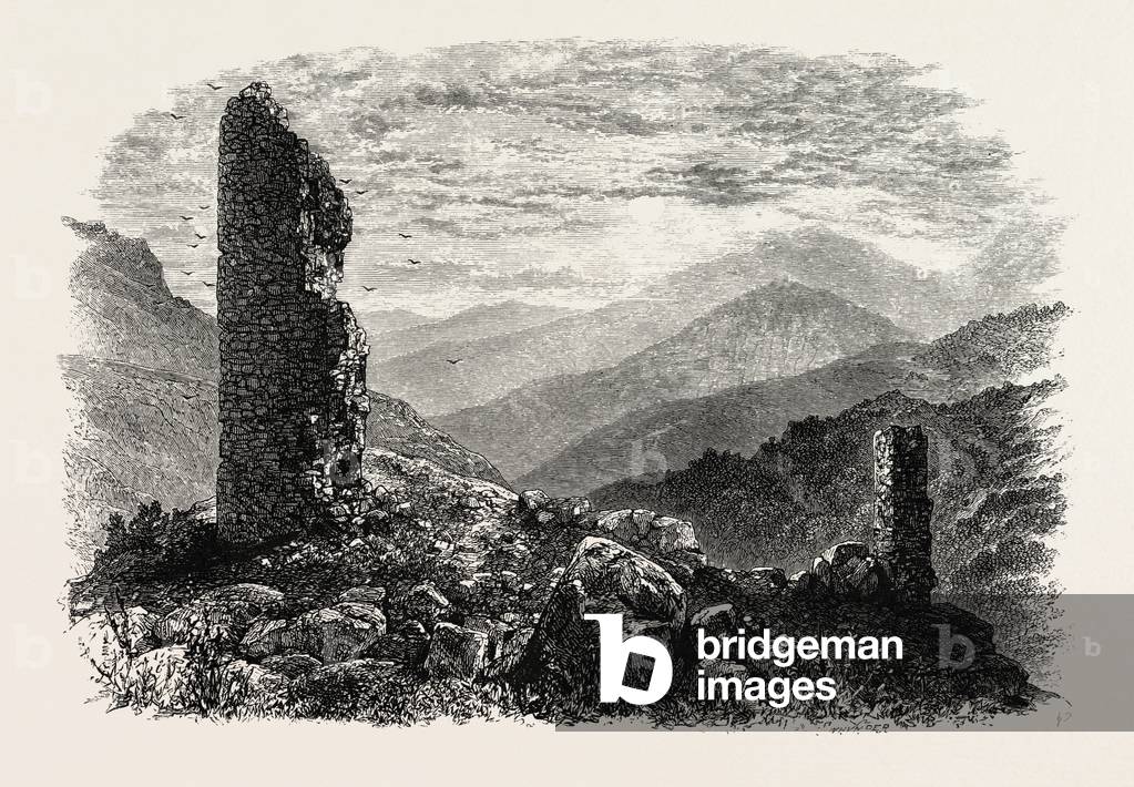 The Canigou, from Mont Louis, the Pyrenees, France, 19th Century Engraving
