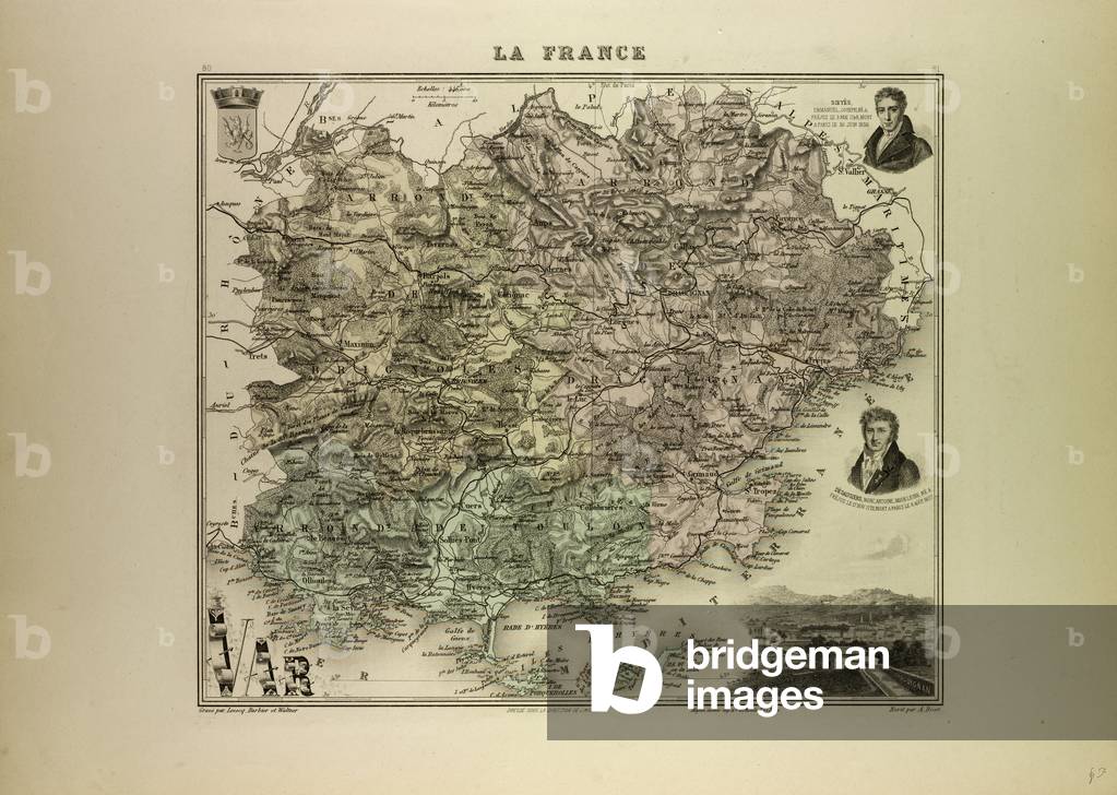 Map of Var 1896 France