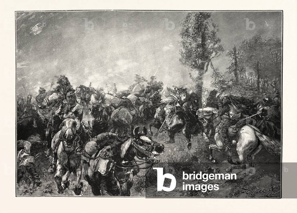 Franco-Prussian War: Episode from the Battle of Vionville. After the Painting by Th Rocholl. France