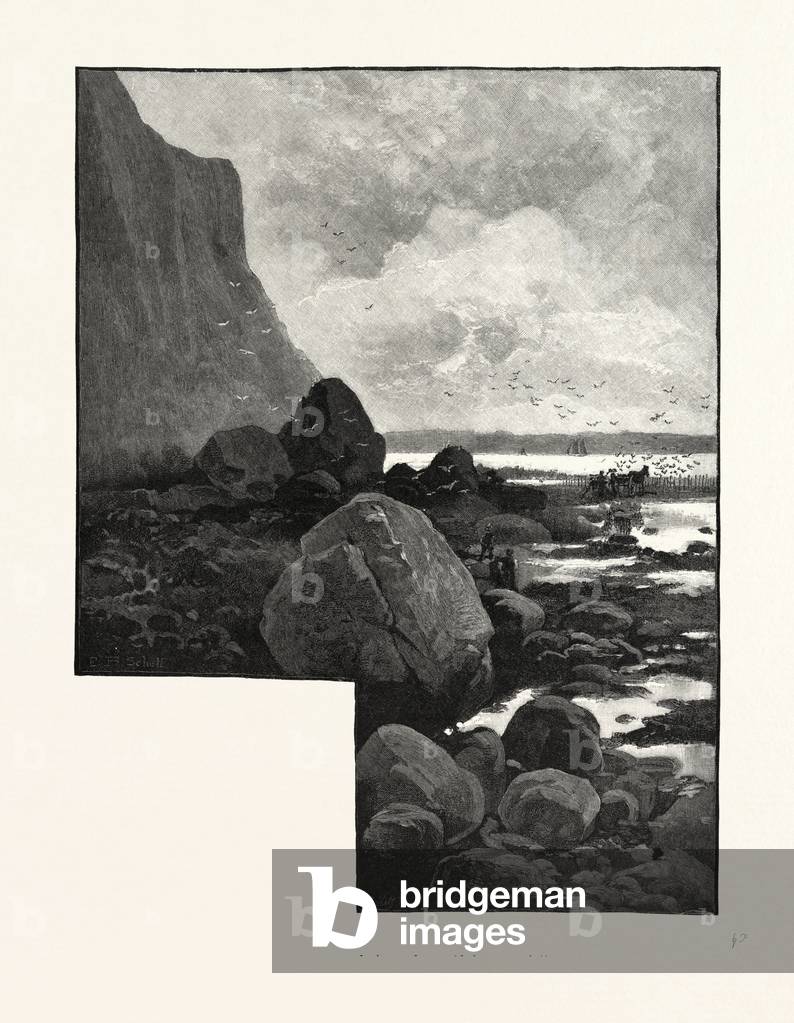 Nova Scotia, Cape Blomidon, Minas Basin, Canada, Nineteenth Century Engraving