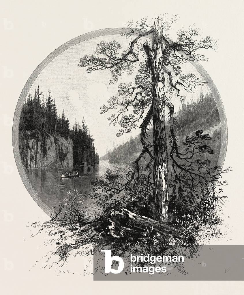 The Upper Lakes, Canada, Nineteenth Century Engraving