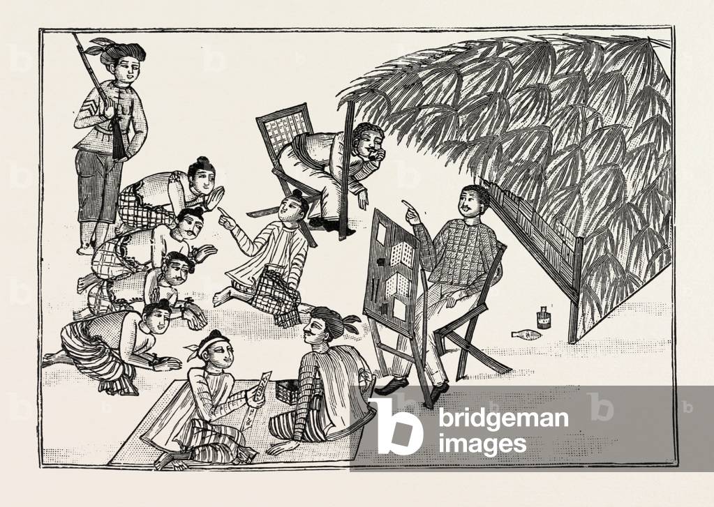 Life of a Burmese Dacoit, Tried by an English Officer, Condemned, Engraving 1890