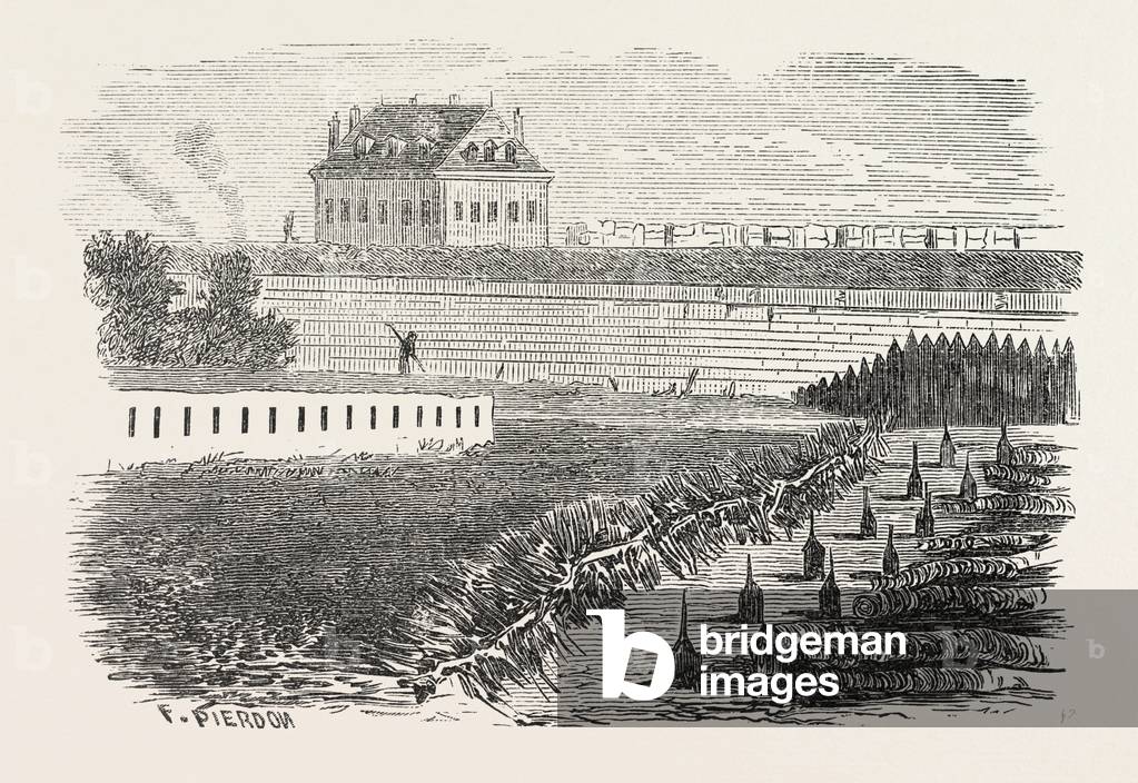 Franco-Prussian War: Obstruction of Individual Gates of the City Walls by Futzangeln, Barbed Wire and Barricades