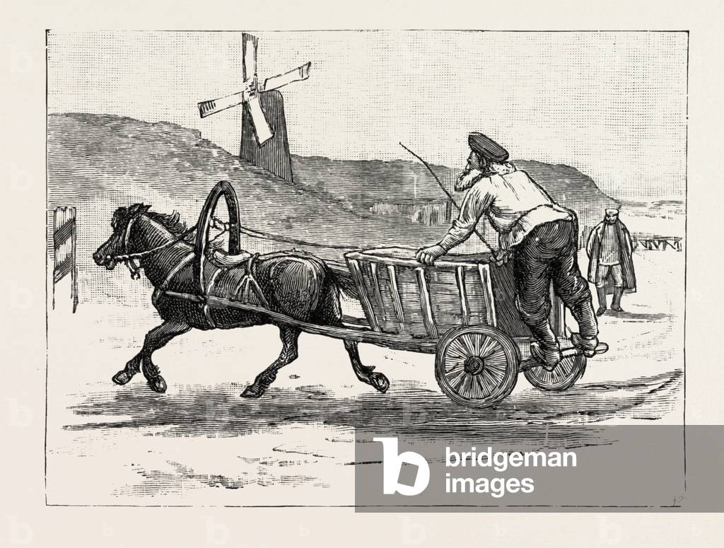 Prisoner Driving, 1890 (engraving)