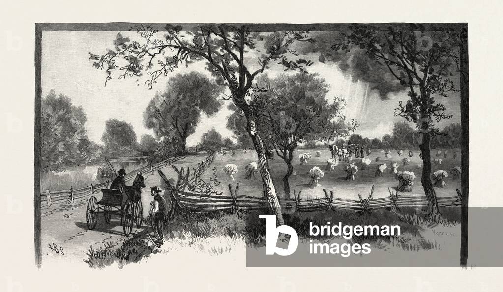 Where Tecumseh Stood at Bay, Canada, Nineteenth Century Engraving
