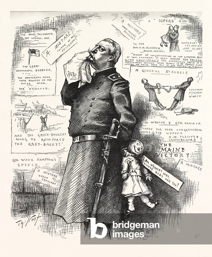 Financial Mistake, Engraving 1880, US, USA