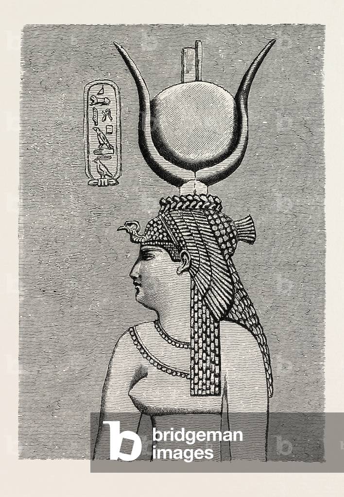 Cleopatra, From An Egyptian Representation. Egypt, Engraving 1879