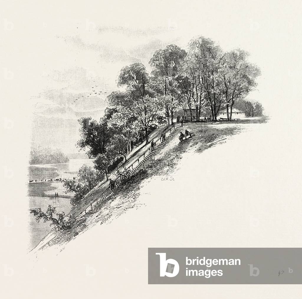 In the Park, Goderich, Canada, Nineteenth Century Engraving