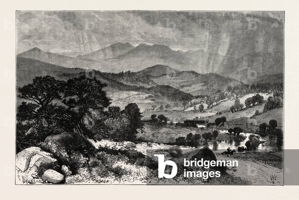 Mount Mansfield, Vermont,USA, 1870s Engraving