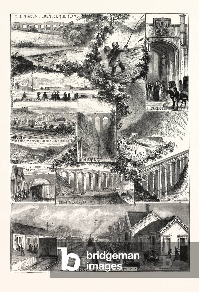 The Midland Railway Between Settle and Carlisle, Engraving 1876, UK