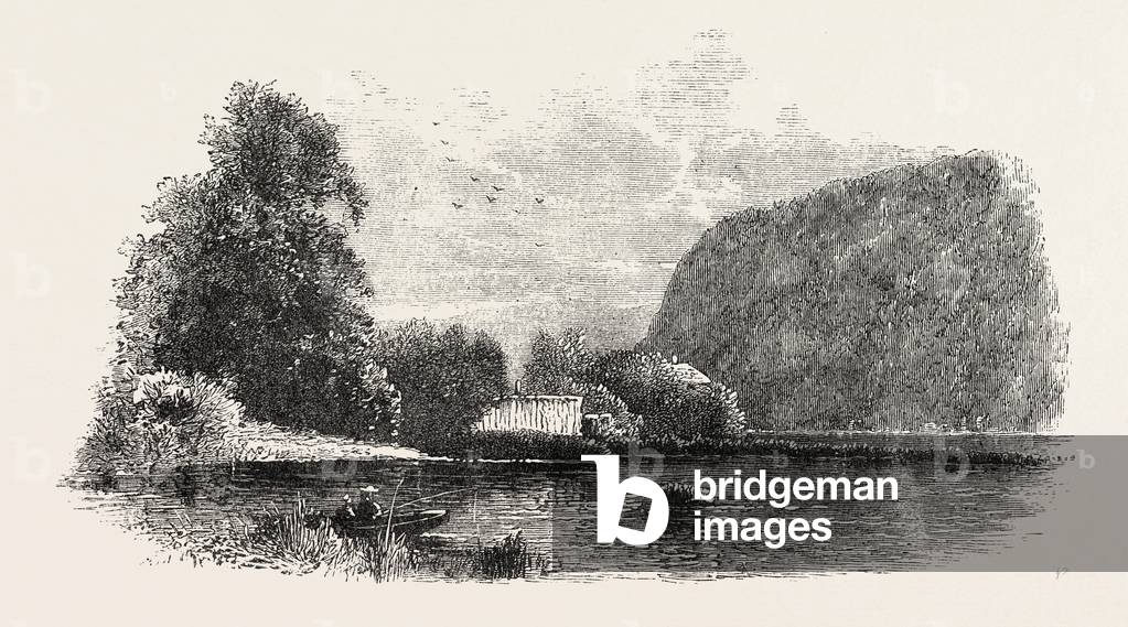 On the Shenandoah,USA, 1870s Engraving