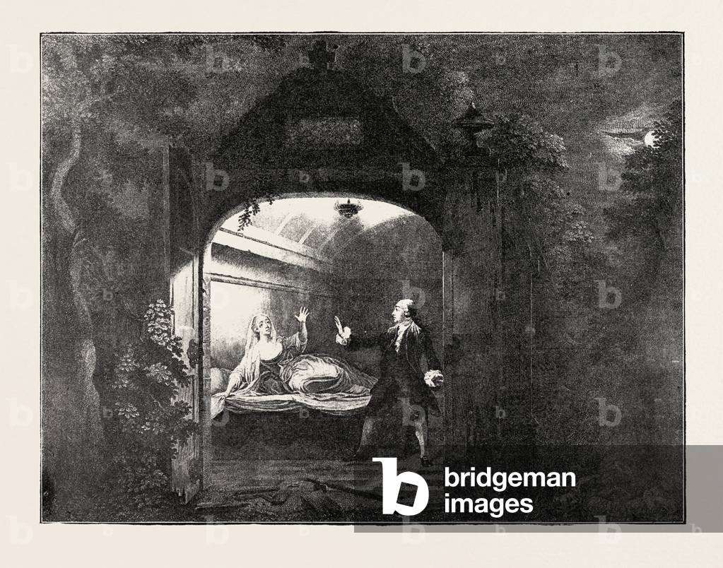 Garrick and Mrs. Bellamy As Romeo and Juliet, Shakespeare, English Poet and Playwright, 1564-1616, UK, 1893 Engraving