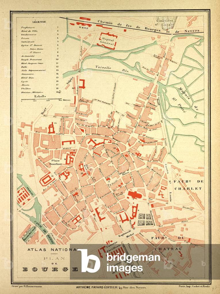 Map of Bourges France
