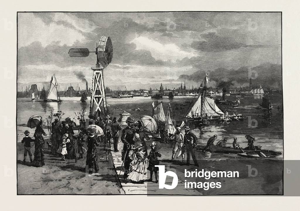 Toronto, from the Island, Canada, Nineteenth Century Engraving