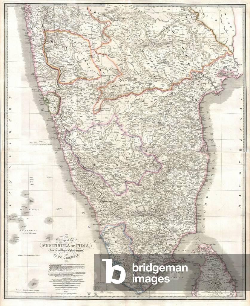 1838, Wyld Wall Map of India, Hindostan or British India