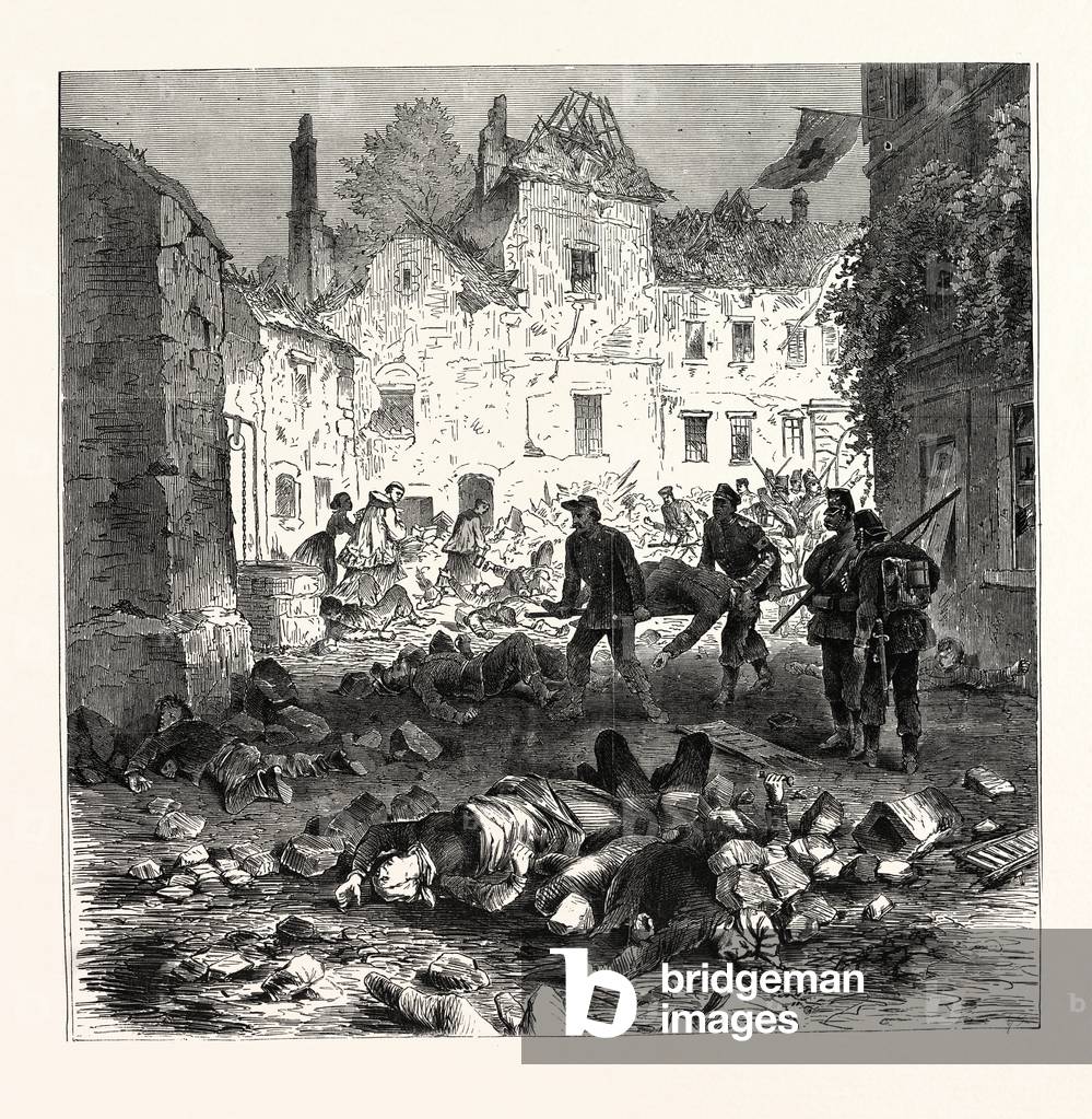 Franco-Prussian War: A Street of Laon after the Explosion, September 9 1870