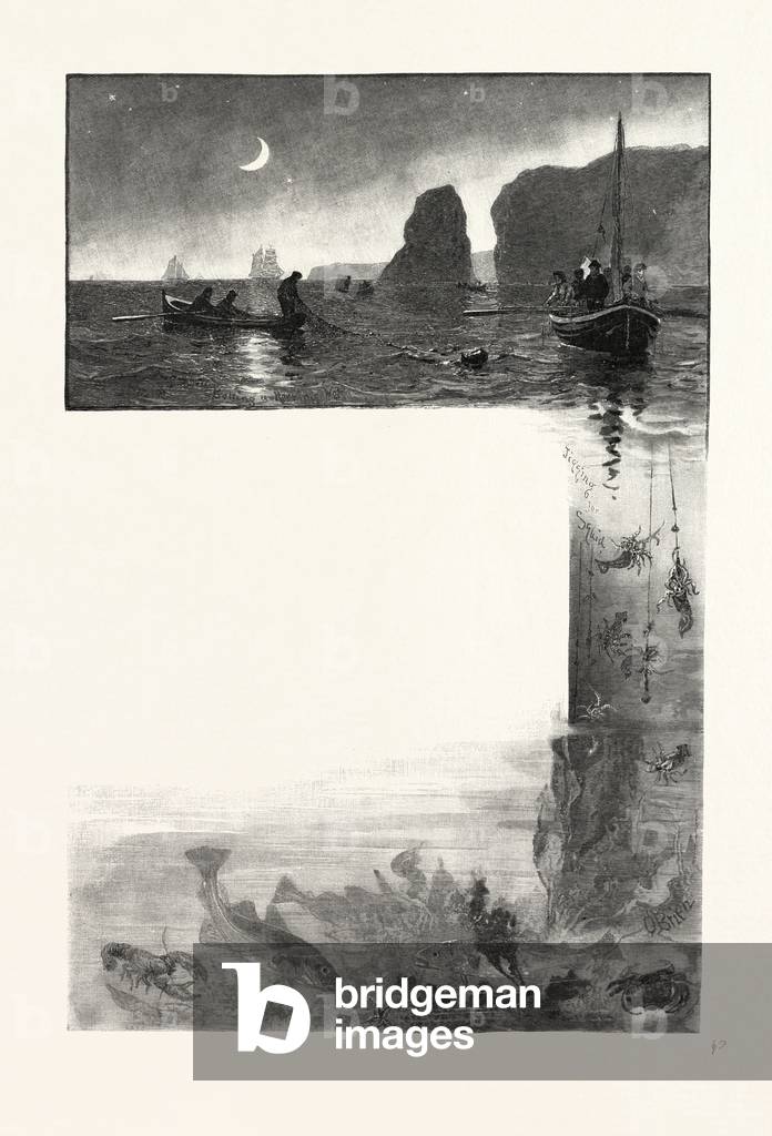 The Lower St. Lawrence and the Saguenay, in Quest of Bait, Canada, Nineteenth Century Engraving
