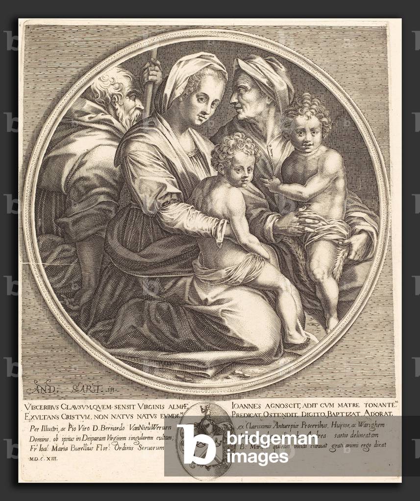 La sainte Famille - Jacques Callot after Andrea del Sarto (French, 1592 - 1635), The Holy Family, engraving