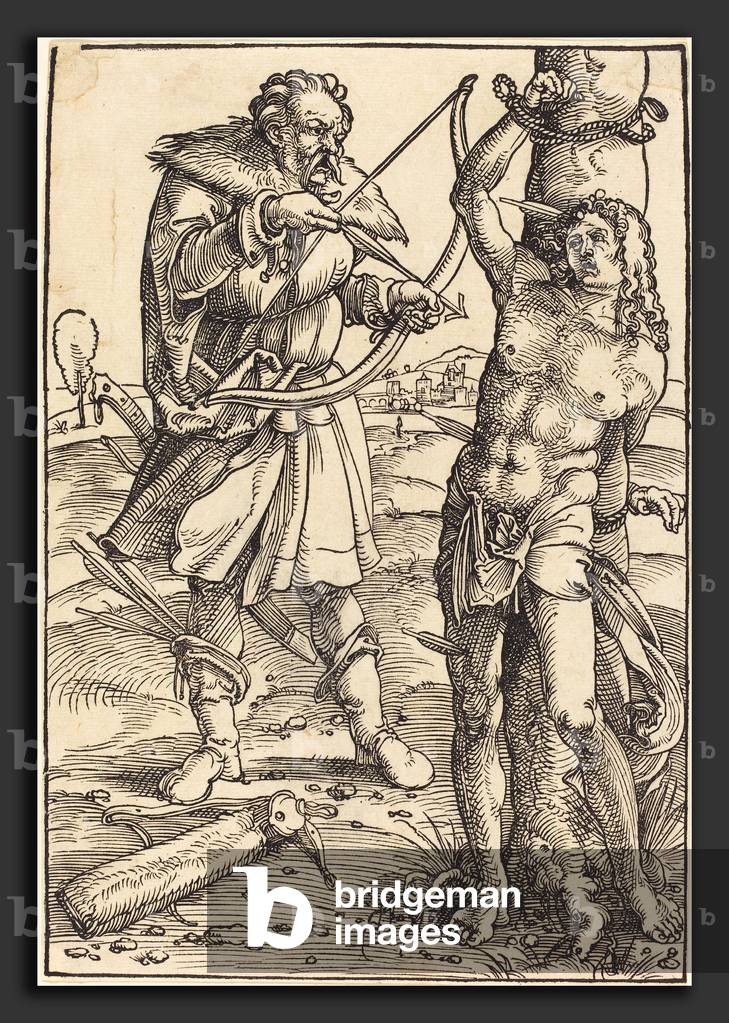 Le martyr de Saint Sebastien - Hans Baldung Grien (German, 1484-1485 - 1545), The Martyrdom of Saint Sebastian, woodcut