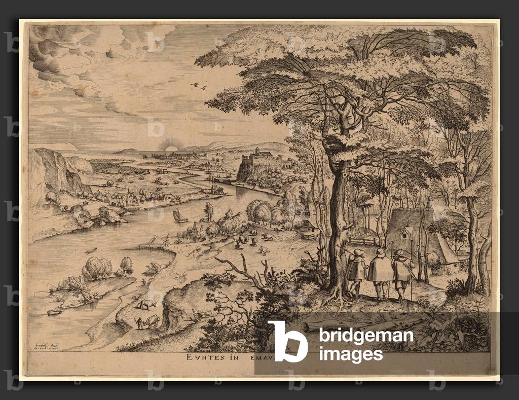 Johannes and Lucas van Doetechum after Pieter Bruegel the Elder (Dutch, active 1554-1572; died before 1589), Euntes in Emaus (The Pilgrims to Emmaus), c. 1555-1557, etching and engraving ©LisztCollection/Leemage