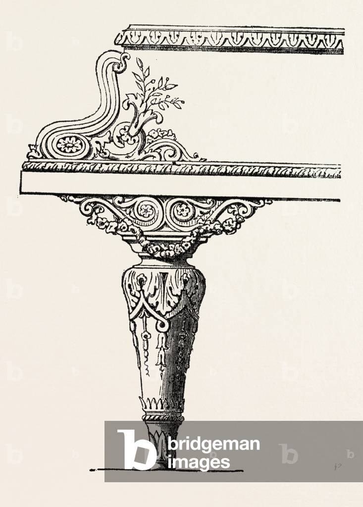 End of Pianoforte, 1851 Engraving