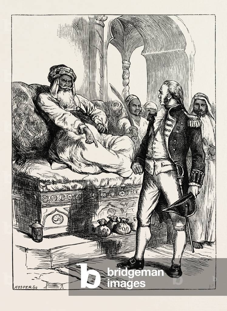 Captain Bainbridge and the Dey of Algiers, 1870s Engraving