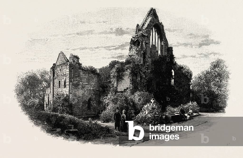 Dryburgh Abbey, from the East, UK. Dryburgh Abbey, Near Dryburgh on the Banks of the River Tweed in the Scottish Borders, Was Nominally Founded on 10 November (Martinmas) 1150 in an Agreement Between Hugh De Morville, Lord of Lauderdale and Constable of Scotland, and the Premonstratensian Canons Regular from Alnwick Abbey in Northumberland.