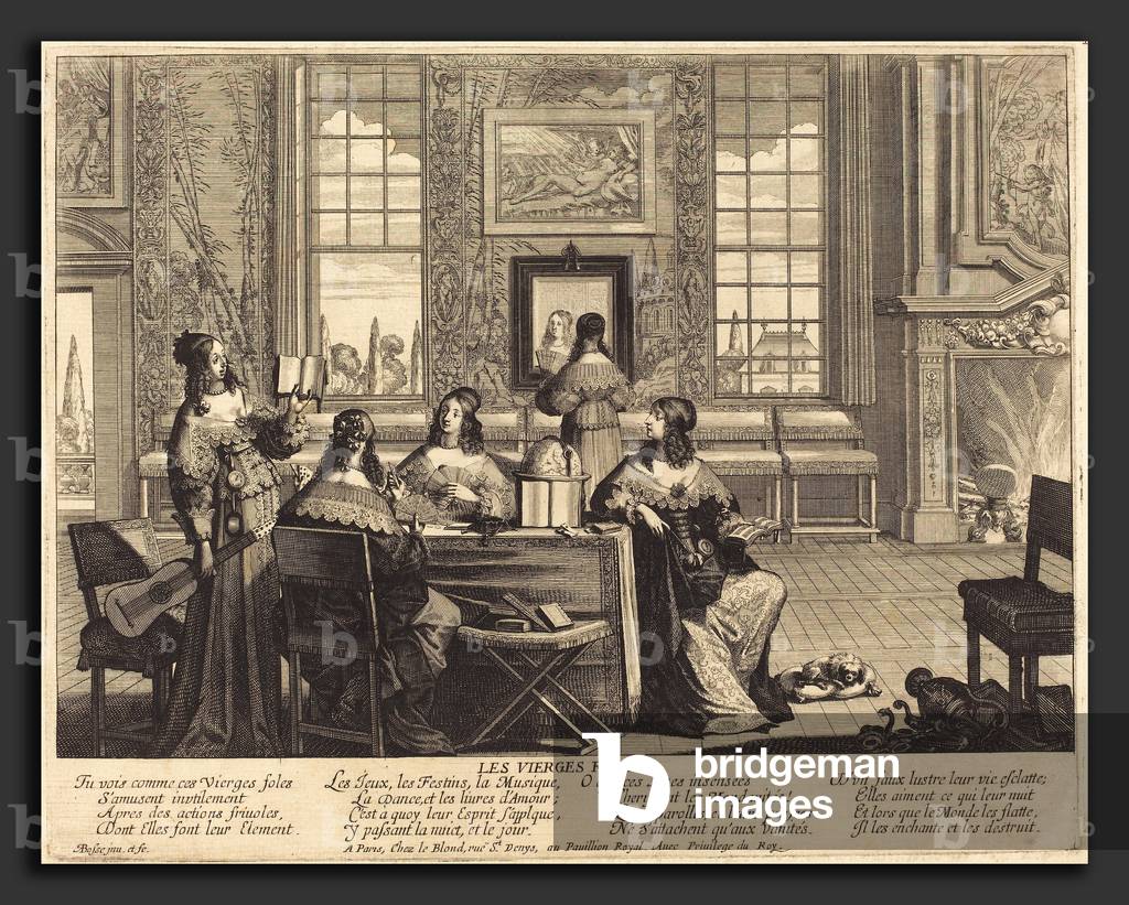 "Les vierges folles perdent leur temps - Abraham Bosse (Französisch", b/w